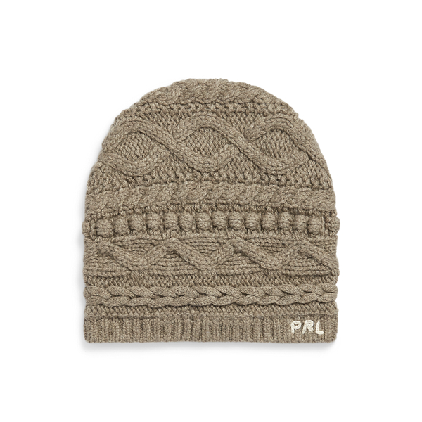 Aran-Knit Wool-Blend Beanie