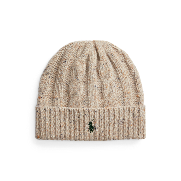 Cable-Knit Wool-Blend Beanie