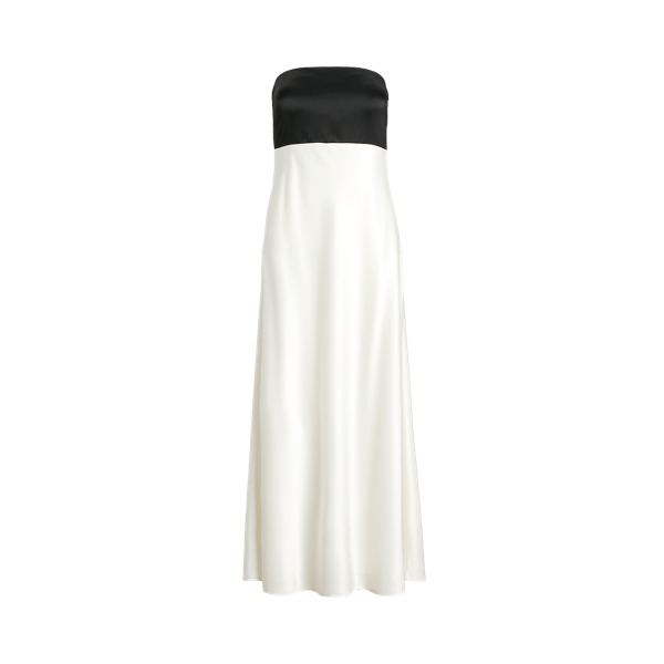 Polo Ralph Lauren Strapless Two-Tone Satin Gown