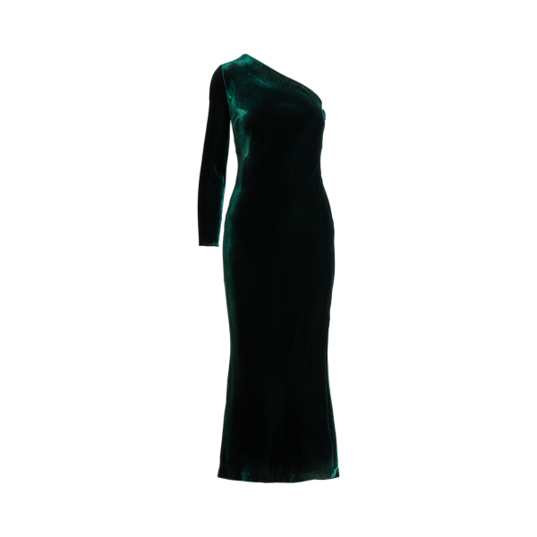 Polo Ralph Lauren Velvet One-Shoulder Dress