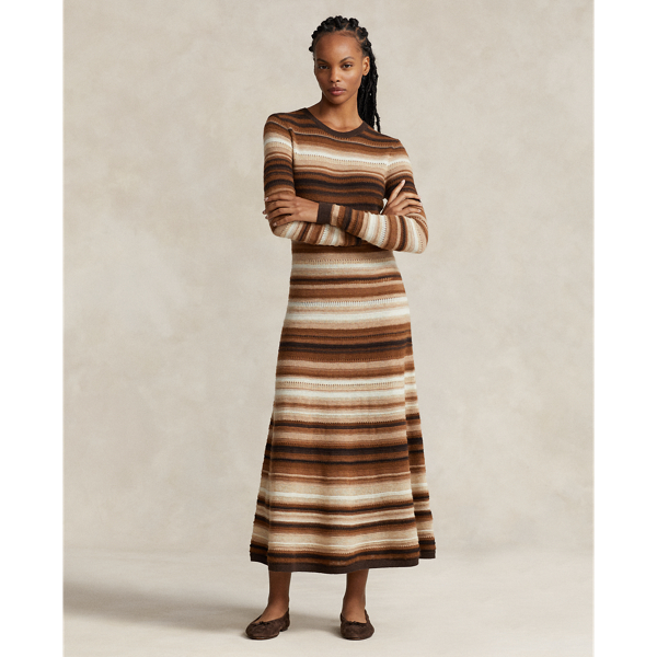 Striped Wool-Blend Jumper Dress