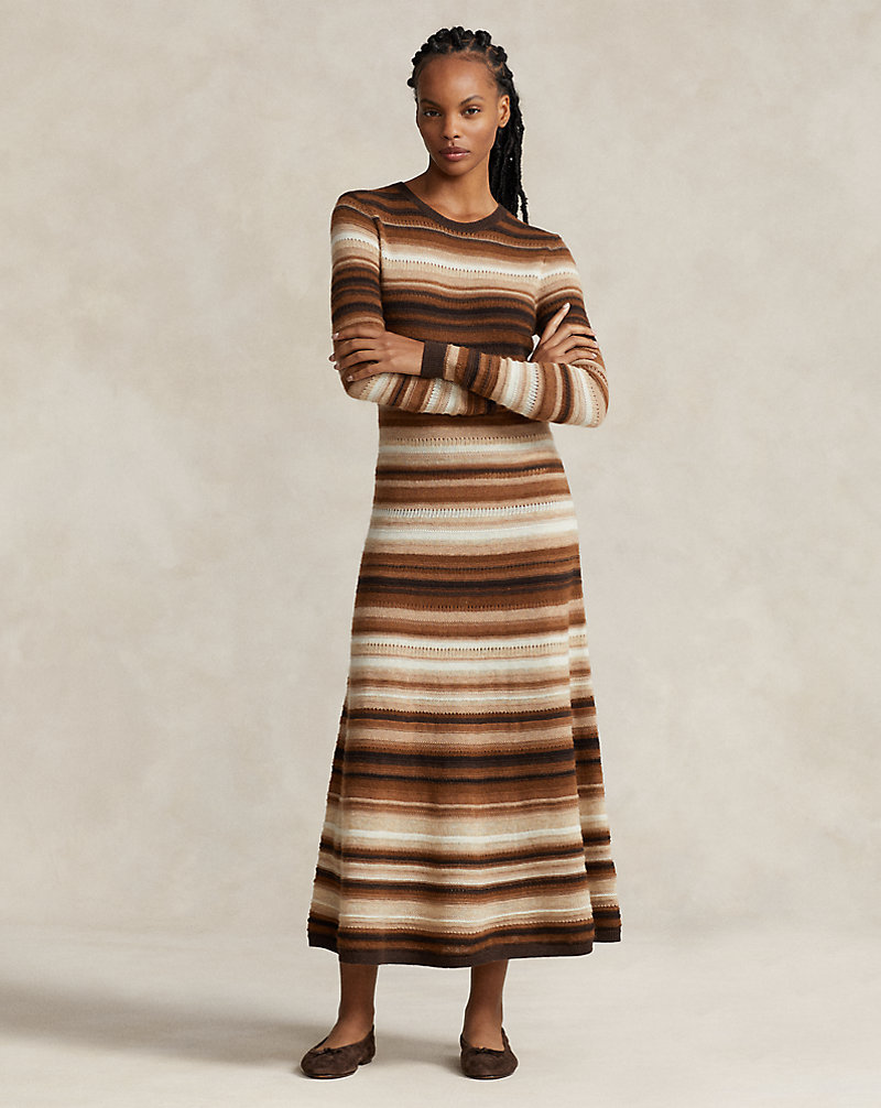 Striped Wool-Blend Sweater Dress Polo Ralph Lauren 1