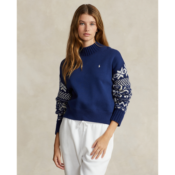 Polo ralph lauren online double knit mockneck pullover