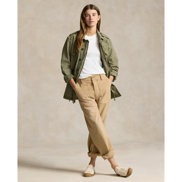 Cotton Sateen Utility Trouser