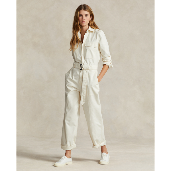 Stretch-Cotton Twill Jumpsuit