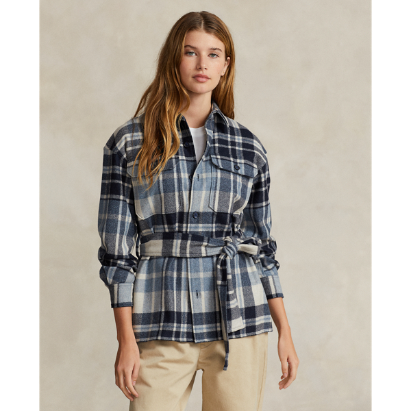 Belted Wool-Blend Twill Shirt Polo Ralph Lauren 1