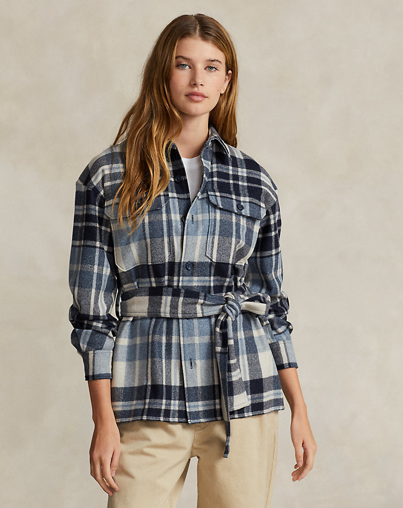 Belted Wool-Blend Twill Shirt Polo Ralph Lauren 1