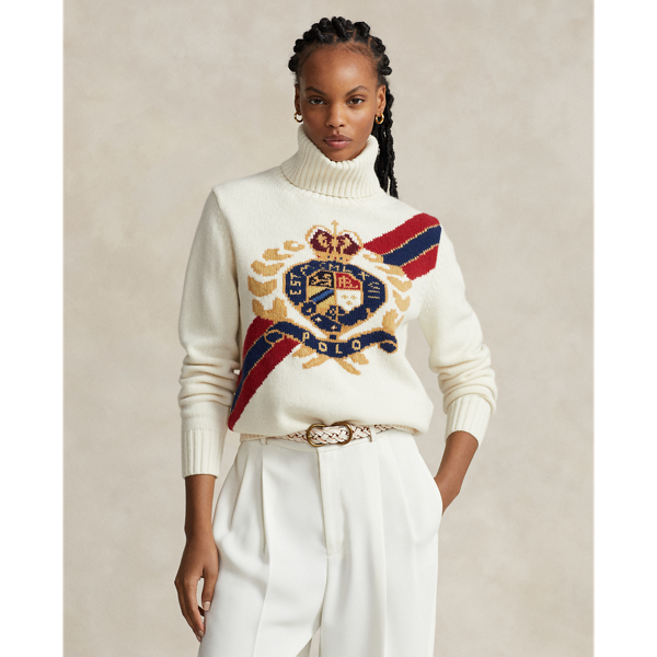Cream ralph lauren jumper womens hotsell