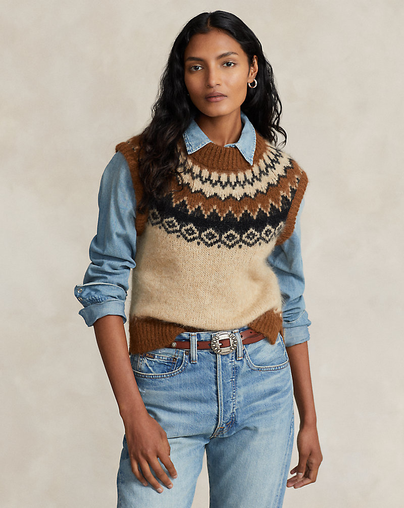 Fair Isle Wool-Blend Sleeveless Sweater Polo Ralph Lauren 1