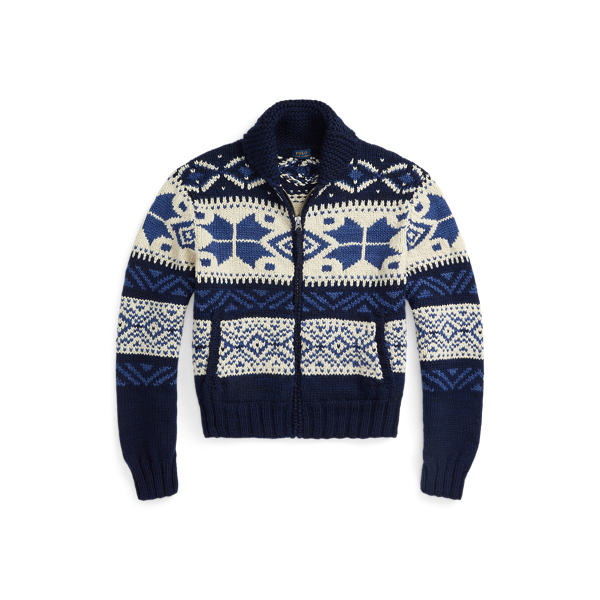 Polo Ralph Lauren Geo-Motif Wool-Blend Cardigan