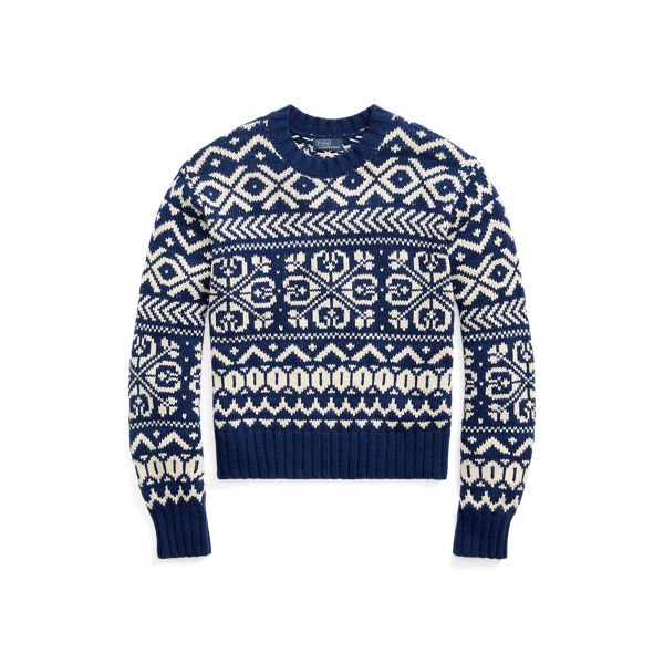 Polo Ralph Lauren Snowflake-Motif Wool-Blend Sweater