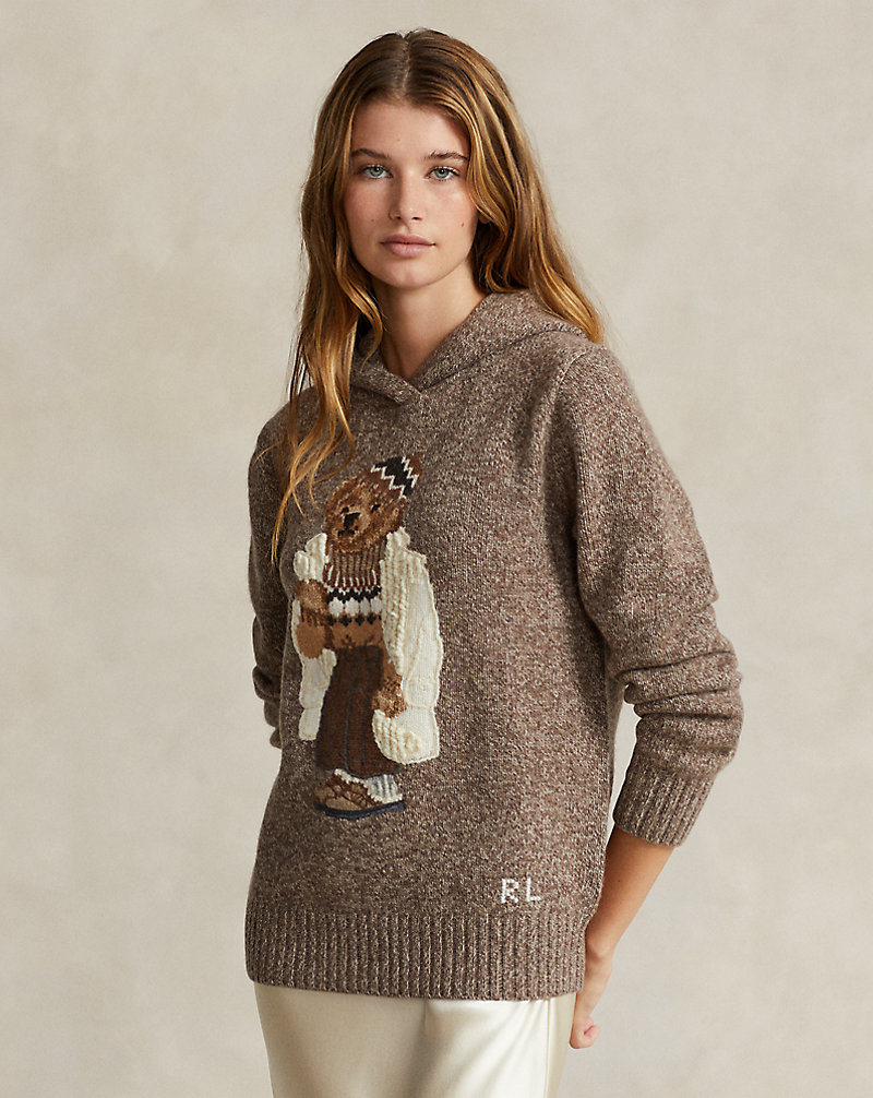 Polo Bear Wool-Blend Knit Hoodie Polo Ralph Lauren 1
