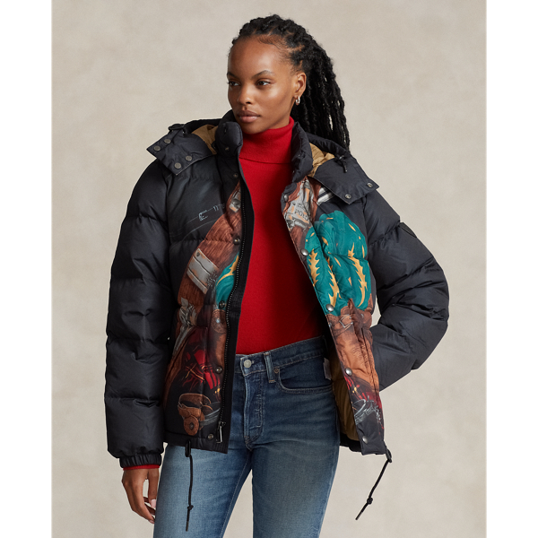 Print Hooded Down Jacket for Women Ralph Lauren PK