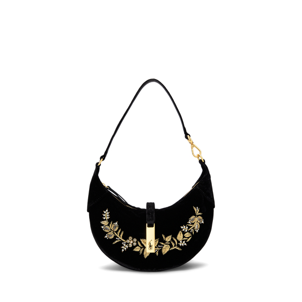 Polo ID Bullion Velvet Mini Shoulder Bag for Women | Ralph Lauren® UK