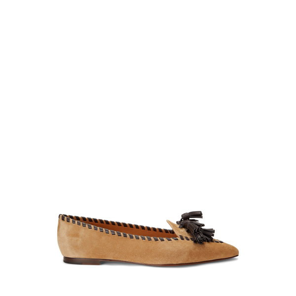 Two-Tone Tasselled Suede Loafer