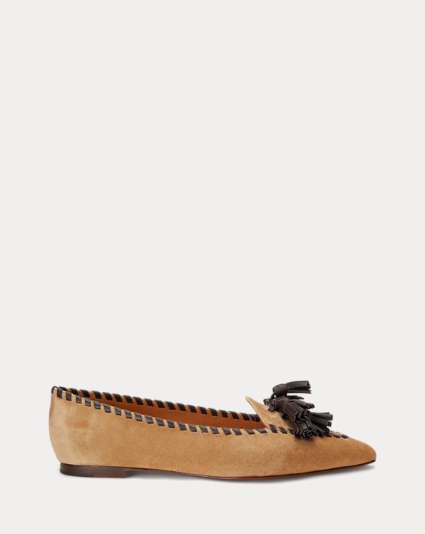 Two-Tone Tasselled Suede Loafer