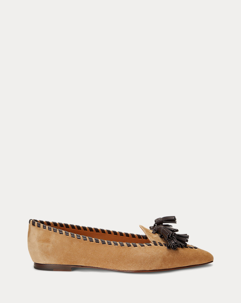Two-Tone Tasselled Suede Loafer Polo Ralph Lauren 1