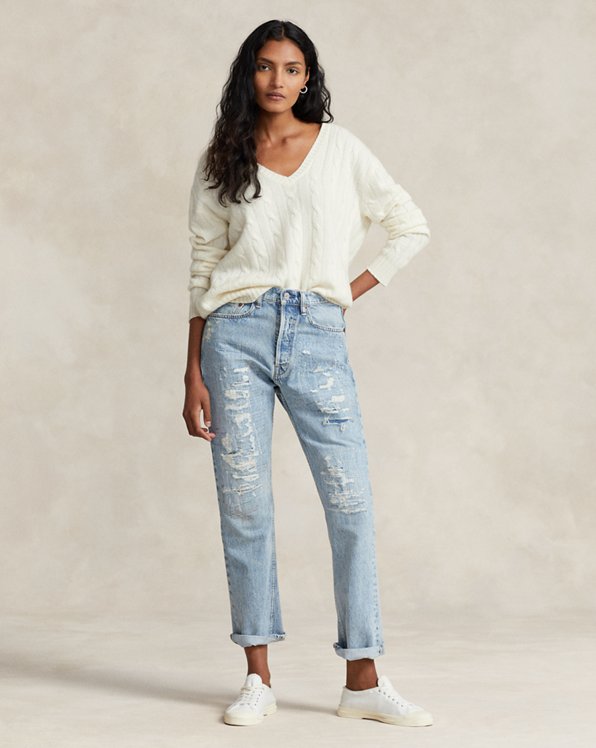 High-Rise Relaxed Straight Crop Jean