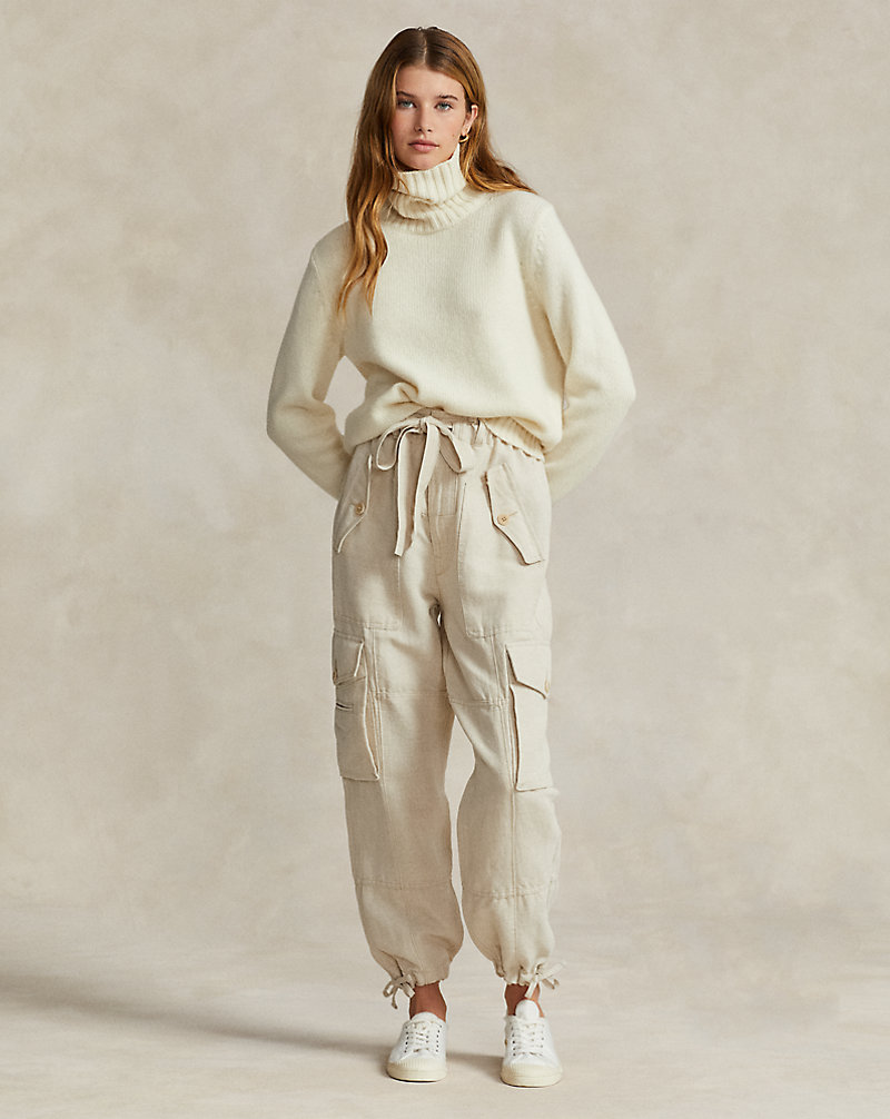 Linen-Cotton Canvas Cargo Trouser Polo Ralph Lauren 1