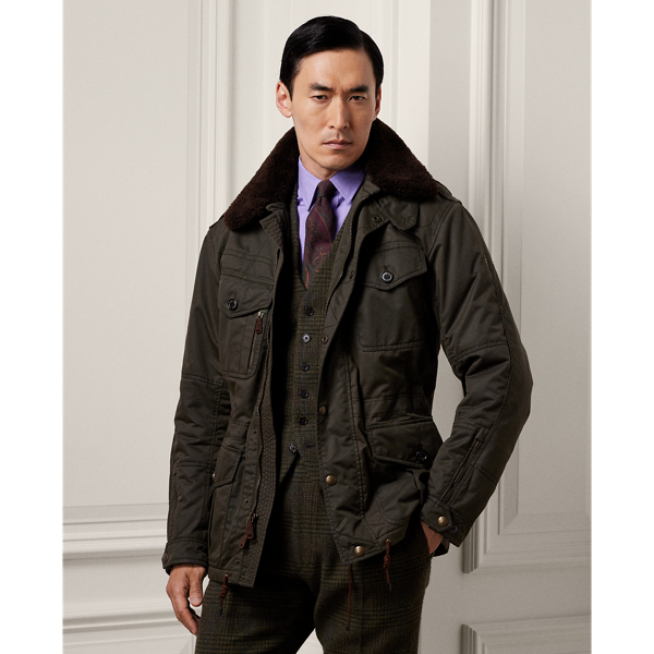 Shearling-Collar 4-Pocket Jacket