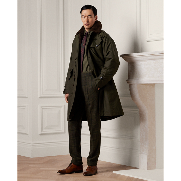 Shearling-Lined Cotton-Blend Coat
