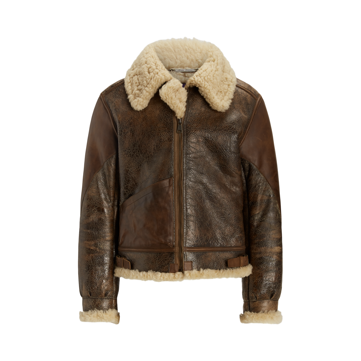 Shearling bomber jacket mens ralph 2025 lauren