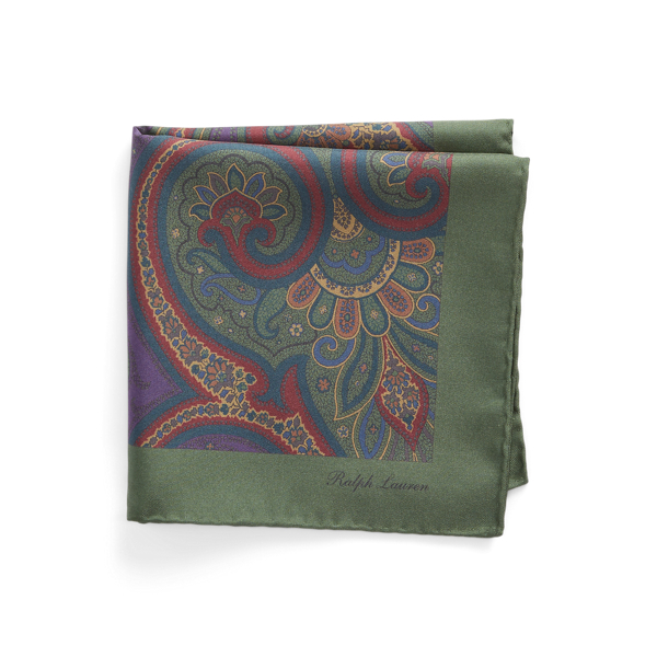 Paisley Silk Twill Pocket Square