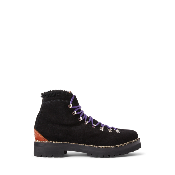 Darrow Shearling-Lined Calf-Suede Boot Purple Label 1
