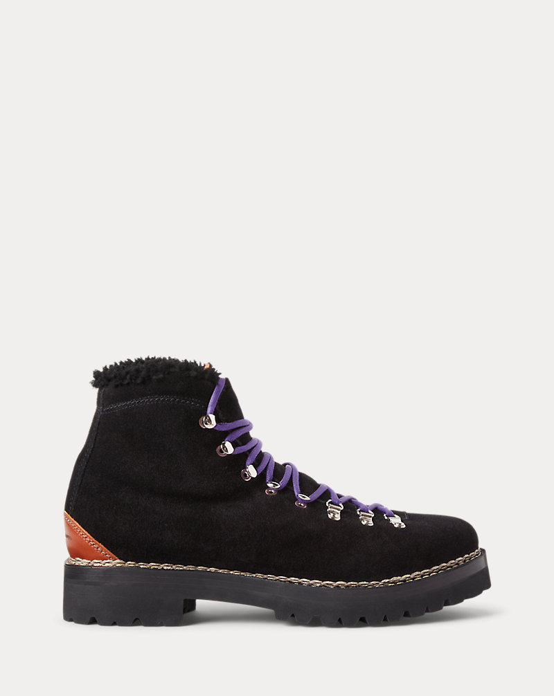 Darrow Shearling-Lined Calf-Suede Boot Purple Label 1