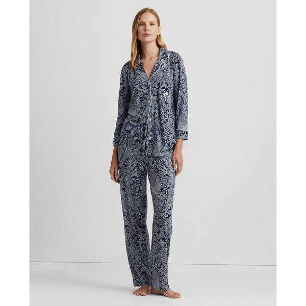 Paisley Cotton-Blend Jersey Sleep Set
