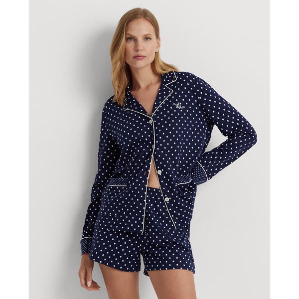 Polka-Dot Jersey Boxer Sleep Set