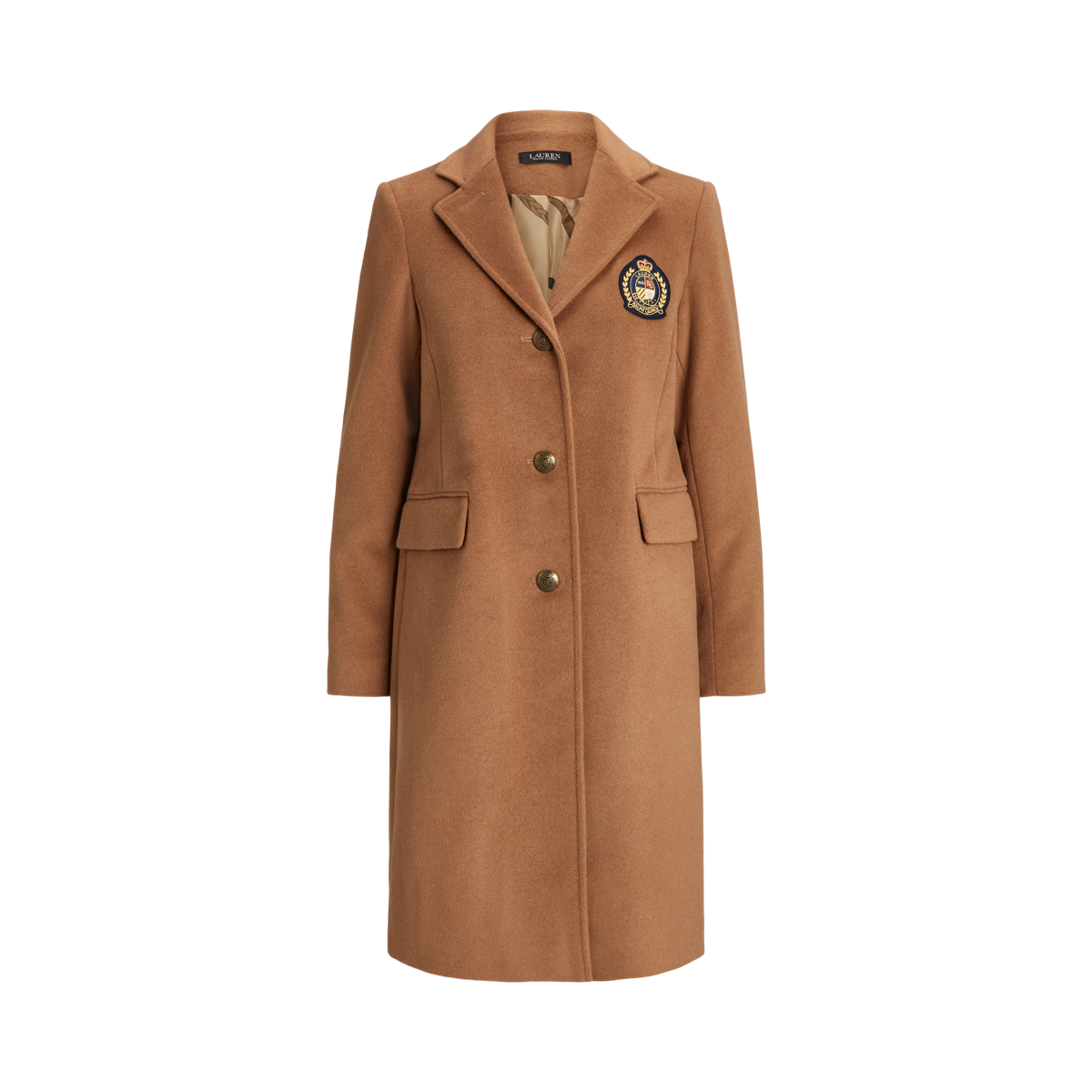Lauren ralph lauren petite single breasted coat top