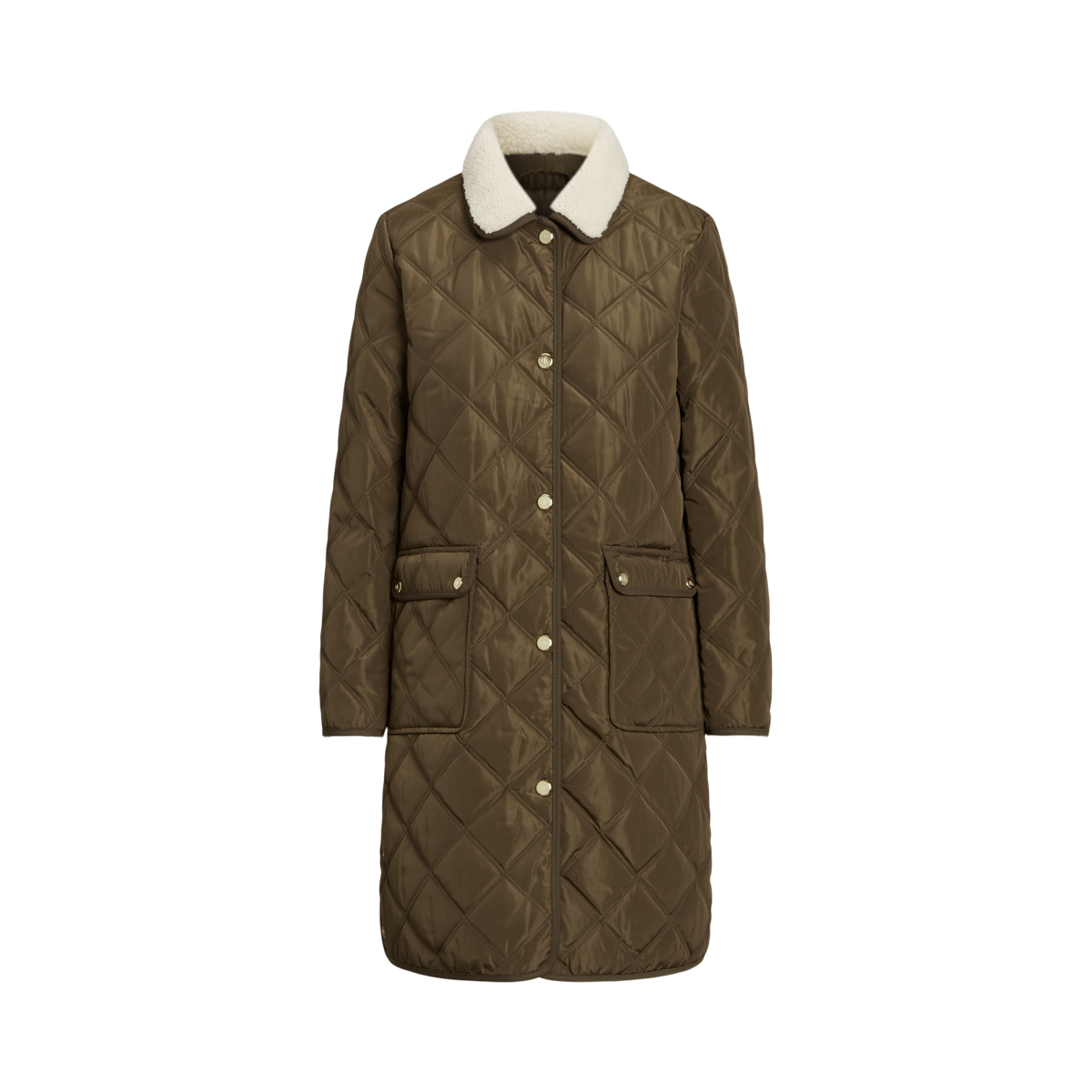 Long Diamond Quilted Jacket