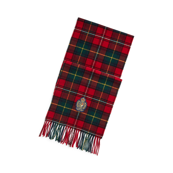 Polo Ralph Lauren Polo Bear Plaid Wool Scarf