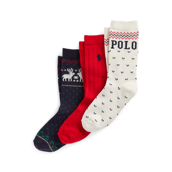 Holiday Crew Sock 3-Pack