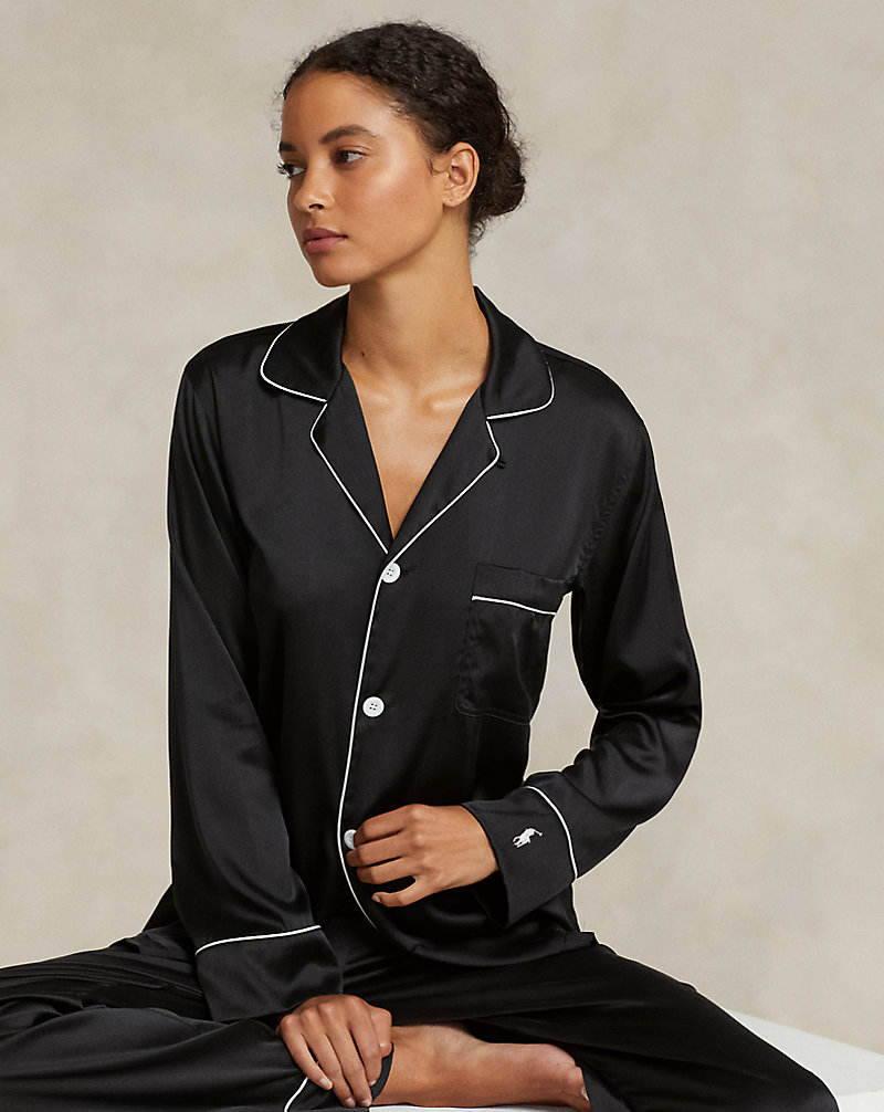 Stretch Silk Long-Sleeve Pyjama Set Polo Ralph Lauren 1