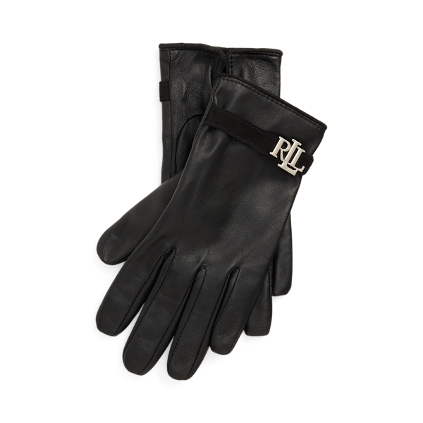 Logo-Trim Sheepskin Tech Gloves