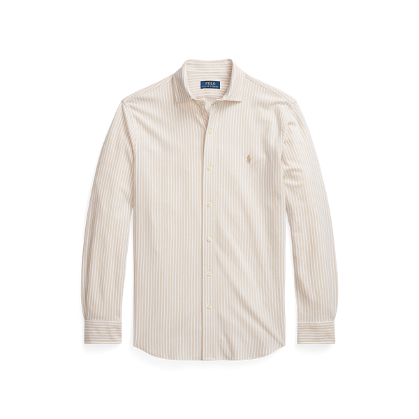 Custom Fit Striped Knit Oxford Shirt