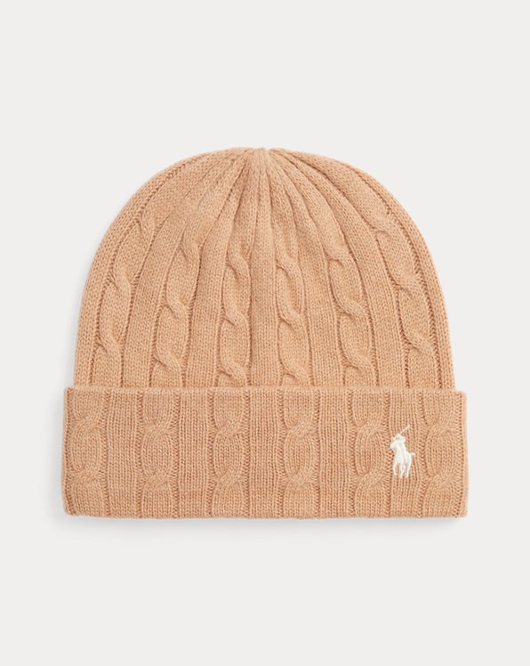 Cable-Knit Wool-Cashmere Beanie Hat