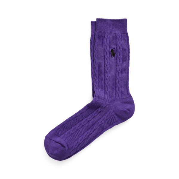 Cable-Knit Crew Socks
