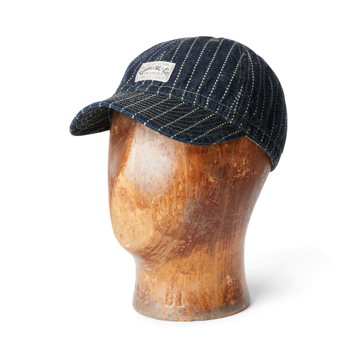Indigo Dot Stripe Denim Service Cap