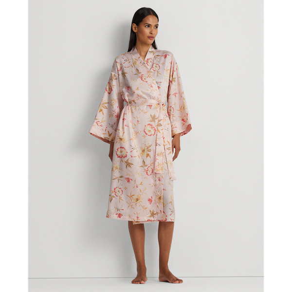 Floral Satin Ballet Robe