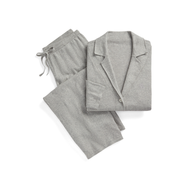 Grey cotton and cashmere pyjama set
