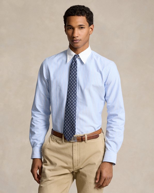 Classic Fit Striped Oxford Shirt 