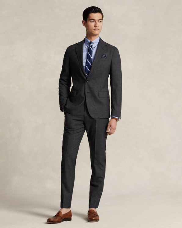 Polo Soft Tailored Glen Plaid Wool Suit