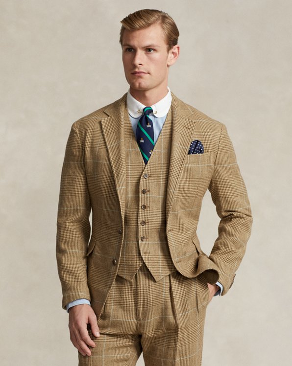 Polo soft tailored geruit tweed jasje