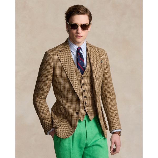 The RL67 Checked Linen-Silk Jacket Polo Ralph Lauren 1