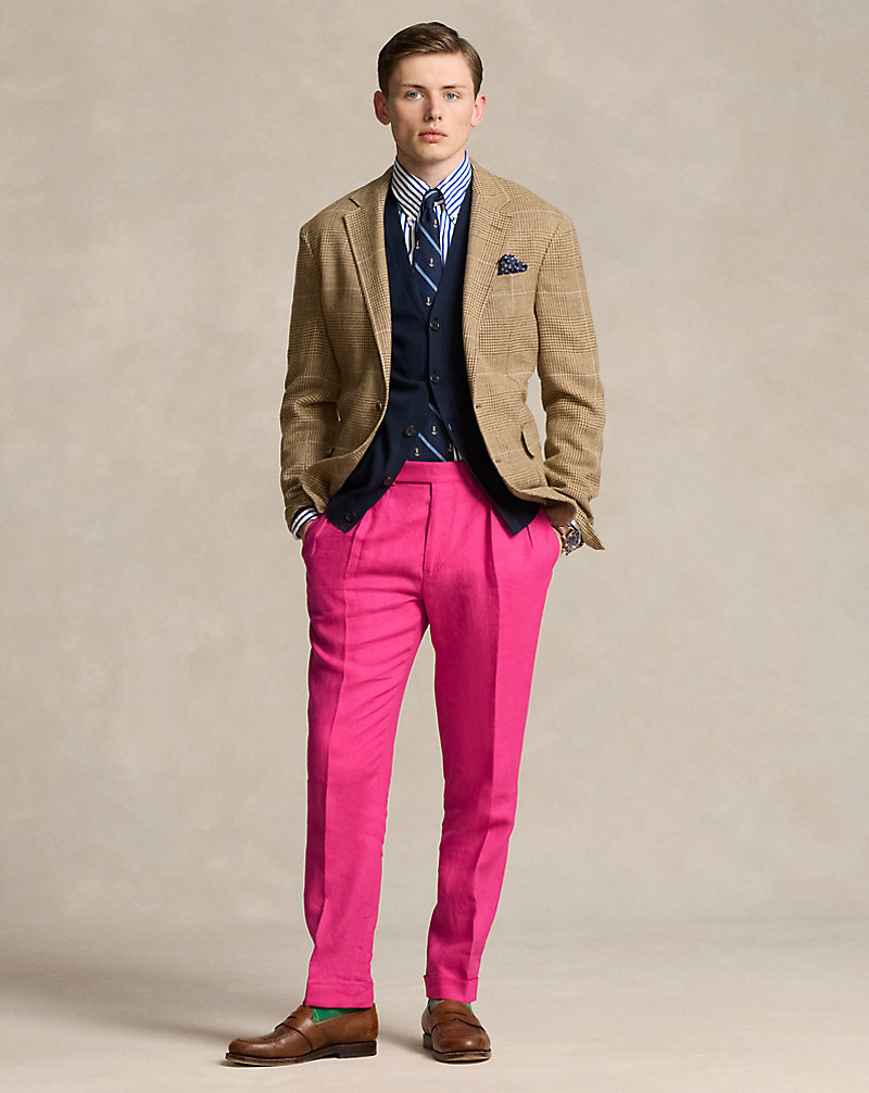 Pantaloni in lino a pieghe Polo Ralph Lauren 1