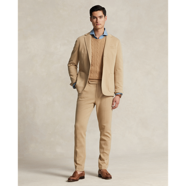 Pleated Double-Knit Suit Trouser