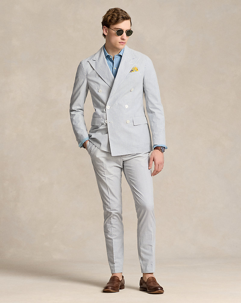 Pleated Seersucker Suit Trouser Polo Ralph Lauren 1